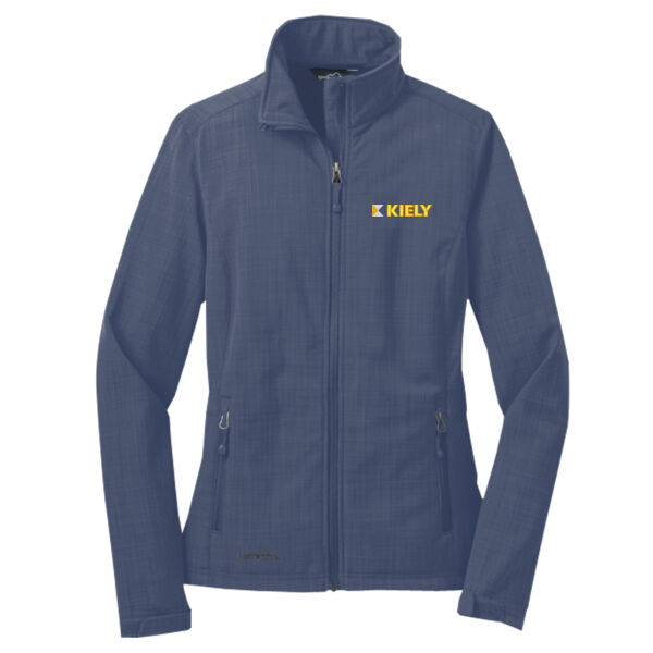   - Ladies Shaded Crosshatch Soft Shell Jacket Thumbnail