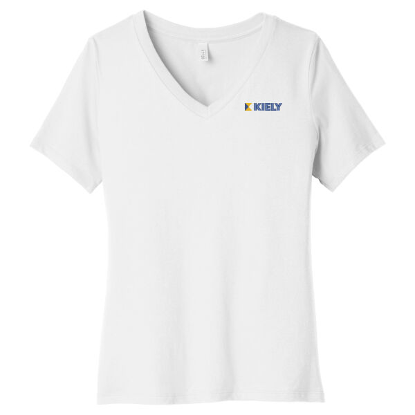   - Women's Relaxed Jersey Short Sleeve V Neck Tee Thumbnail